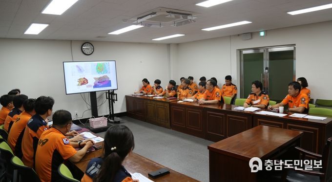 논산소방서, 태풍 '카눈' 긴급 대응 태세 강화 총력