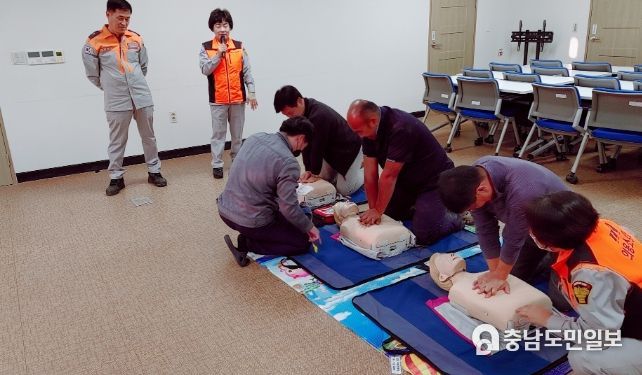 논산소방서, 의용소방대 수호천사와 함께하는 심폐소생술 교육 실시