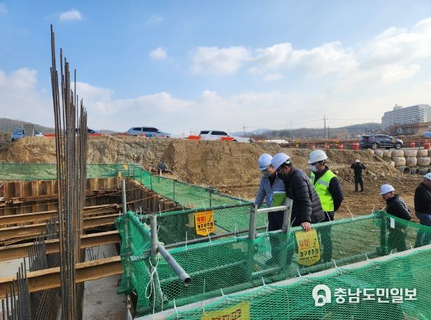 지난해 동절기 대비 건설현장 점검 모습