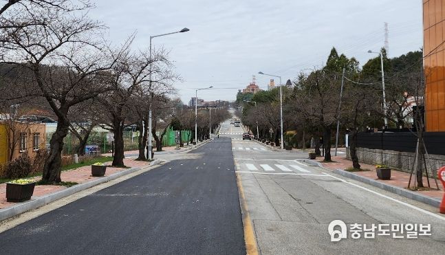 아산온천 단지 화단 현장 사진