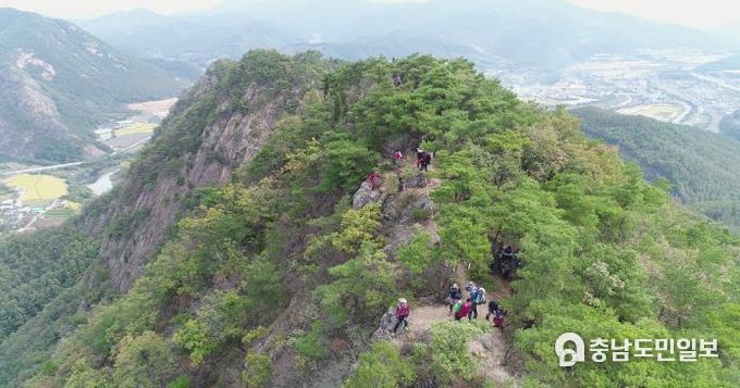 월류봉 등산 모습