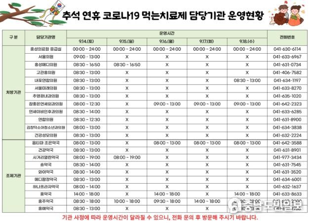 코로나19 먹는 치료제 담당기관 운영현황