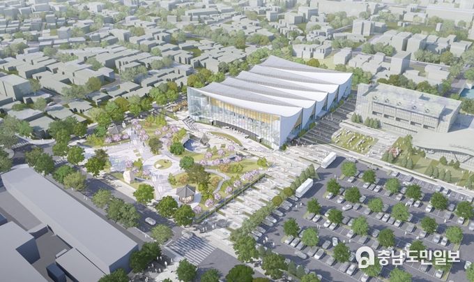 제천 종합실내체육센터 당선작 조감도